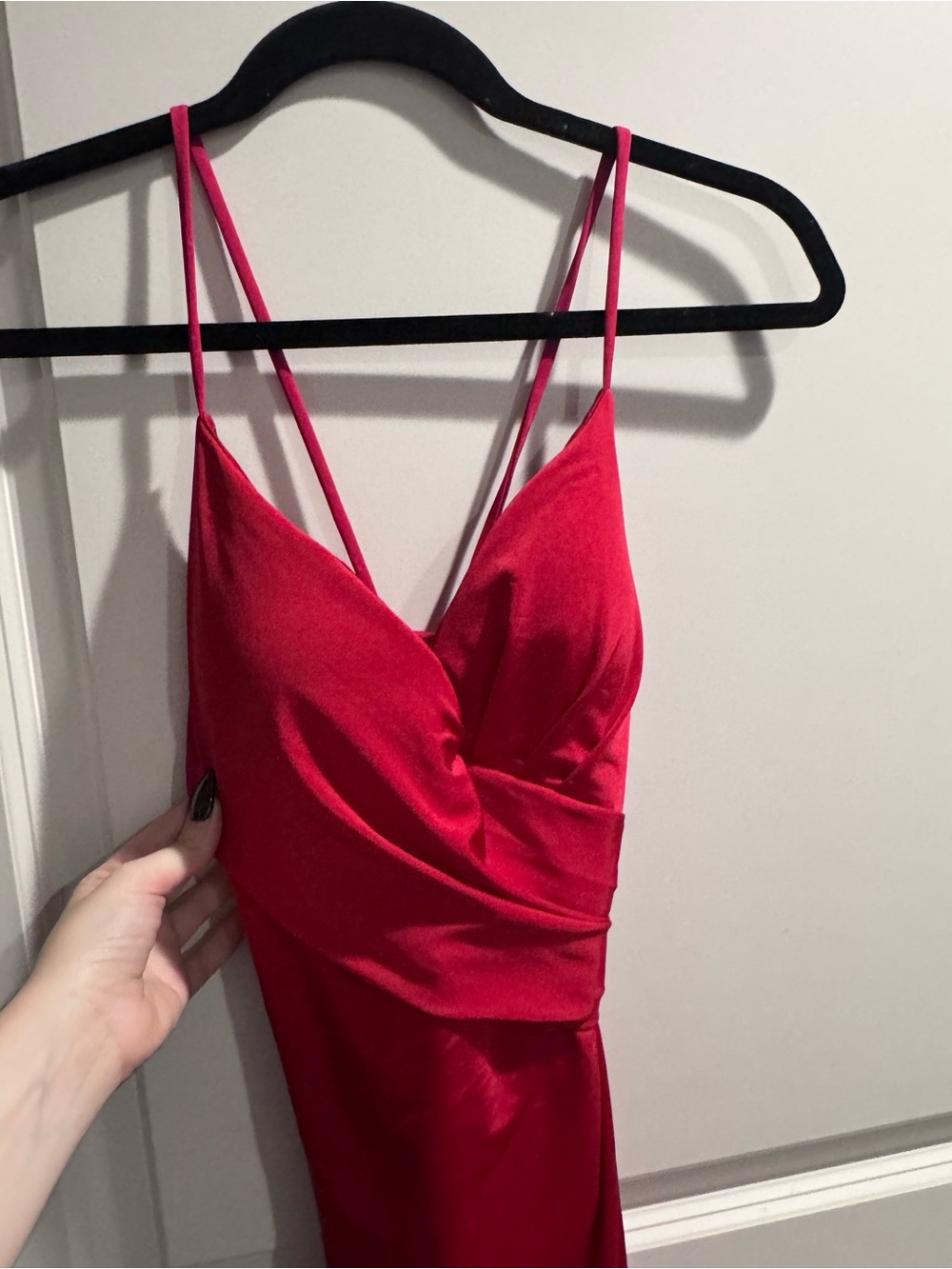 Fuchsia Strapless Spaghetti-Strap Slip Dress